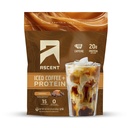 Ascent Caramel Iced Coffee Protein Powder - High Protein Powder, 20 g Protein & 100 mg Caffeine from Premium Colombian Coffee, Zero Artificial Flavors & Sweeteners - 15 Servings