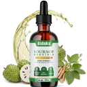 Organic Soursop Graviola Liquid Drops 3000mg with Ashwagandha & Black Seed Oil | Pure Natural Extract | Vegan, Non-GMO, Lab-Tested | Immune Support & Antioxidant Boost | 2 Fl Oz (60ml)