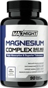 Magnesiumcomplex, 210 mg Elementaal Magnesium, Glycinate, Citrate & Malate, Non-GMO, Max Absorptie, Spier, Mood, Energie, 90 Vegan Capsules