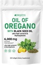 Olie van Oregano met Black Seed Oil 2-in-1 Softgels 6000mg 300 Graaf Non-GMO Immune Support Kruidenformule