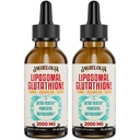 Liposomal Glutathion Liquid 2000MG Antioxidant Detox Supplement for Women & Men, Aging Defense, Liver Function & Energy, with Hyaluronic Acid + Aloë Vera + Vitamine C, Natural & Vegan, 4 FL.OZ