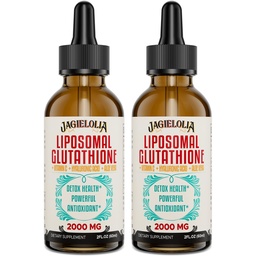 Liposomal Glutathion Liquid 2000MG Antioxidant Detox Supplement for Women & Men, Aging Defense, Liver Function & Energy, with Hyaluronic Acid + Aloë Vera + Vitamine C, Natural & Vegan, 4 FL.OZ