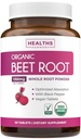 USDA Organic Beet Root Powder (60 tabletten) 1350mg Beet Per Serving with Black Pepper for Extra Absorptie - Super Antioxidant and Nitraat Supplement for Athletic Performance and Stamina- No Capsules