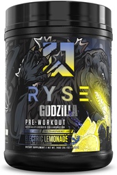 RYSE Godzilla X Noel Deyzel Pre Workout Powder - Electric Lemonade - 400mg Caffeine, High Stim Pre-Workout for Men & Women with Citrulline & Beta Alanine - Energy, Pump & Focus - 20/40 Servings