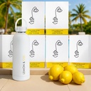 LEMON & CO. 12-Week Starter Kit Bundle – Liquid Collagen for Women + Insulated Bottle - 5000mg Marine Collagen Peptides for Skin, Nails, Hair & Gut Health | Organic Lemons, Vitamin C, No Preservatives