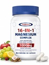 1000mg Magnesium Complex for Women & Men, 16 in 1 High Absorption | Glycinate, Citrate, Malate, Taurate | Sleep, Nerve, Heart, Bone, Muscle & Energy | Non-GMO, Gluten-Free, 120 Capsules