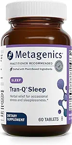 Metagenics Tran-Q Sleep - for Stress Management & Slaapondersteuning - met California Poppy, English Lavendel & Passion Flower Herb - Melatonine Free - 60 tabletten