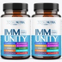 10-In-1 Immuun Ondersteuning Supplement: Immuun Boosters voor volwassenen & kinderen Dagelijkse immuniteit verdediging met belangrijke Immuun Systeem Vitaminen Zink, Vitamine C en D, Plus Vlierbes, Quercetin, Echinacea & Meer, 60 Caps