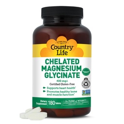 Country Life Chelated Magnesium Glycinate 400mg 