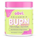 Obvi Collagenic Burn Sweat | Thermogenic Collagen with GBB & Green Tea | Supports Sweat & Metabolism | 5 Types of Collagen for Hair, Skin & Joints | 60 Capsules