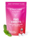 Roze Ooievaars Biologische PMS Ondersteuning Zoeten voor tieners en vrouwen - Eenvoudige en natuurlijke ingrediënten Vitamine B6 en pepermunt - Periode, spijsvertering, opgeblazen, Mood Swings - 30 druppels
