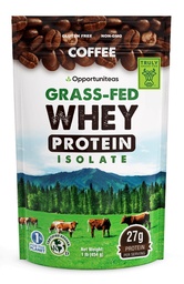 Opportuniteas Coffee Wei Proteine Powder - Low Carb & Keto Friendly - Grass Fed Whey Isolate + Colombiaanse koffie - 60 mg cafeïne voor energie - Pre of Post Workout Drinkmix, Latte, Shake & Smoothie 1lb