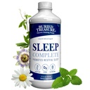 Buried Treasure Sleep Complete Promotes Restful Sleep with Chamomile Passion Flower Lemon Balm Melatonin Herbal Whole Food Complex 16 oz