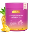 Her Juicy Feminine Probiotics Gummies for Women with Slippery Elm, Prebiotics & Lactobacillus - for pH Balance & Digestive Health, Tropical Pineapple Flavor, 60 Count
