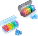 2 Pack Weekly Pill Organizer 7 jours 2 fois par jour, Sukuos grandes boîtes de pilules quotidiennes pour les pilules/vitamine/huile de poisson/compléments