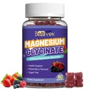 Magnesium Glycinate Gummies 400mg with L-Threonine 300mg, Sugar Free Magnesium Gummies with Vitamin D & B6, Mixed Berry Flavor, Vegan, Non-GMO, Gluten Free, 60 Gummies, 30 Day Supply
