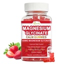 Magnesium Glycinate Gummies 400mg Sugar Free: Calm Magnesium Supplement for Women & Men, Sleep Support, Muscle & Bone Health Complex with Vitamin D3 B6 Calcium, Chewable Strawberry Gummy for Adults