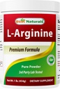 Best Naturals L-Arginine Powder 1 Pond - Pure Pharmaceutical Grade Free Form - Beste Aminozuur Arginine Supplementen voor vrouwen & Man - Bevordert Circulatie en ondersteunt Cardiovasculaire gezondheid