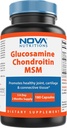 Nova Nutritions Triple Strength Glucosamine Chondroïtine MSM 2600mg/Serveur Capsules, soutient la santé des articulations, du cartilage et des tissus conjonctifs - favorise le confort et la flexibilité des articulations 180 Compte