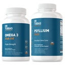 Dr. Tobias Omega 3 Visolie & Psyllium Dagelijkse supplementen voor hart, hersenen & Immune Ondersteuning, Gezonde Bowel Beweging Ondersteunt met Psyllium Husk Capsules