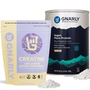 Gnarly Nutrition Creatine Powder, Unflavored (16.05oz) and Gnarly Vegan Plant Protein, Meal Replacement - Vanilla (28.2oz)