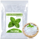 MAQIHAN 2oz Menthol Crystal Bulk - Menthol Crystals Organic Mentol Cristal for Shower Steamer Aromatherapy Vapo Tablet Making Colds Restore Congestion Relief Peppermint Essential Oil Making