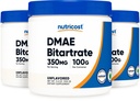 Nutricost Pure DMAE-Bitrate Poeder 100G (3 flessen)