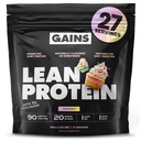 Gains in Bulk Lean Grass Fed Whey Protein Powder with Collagen Peptides, Gluten Free, 20G Protein & 5G Collagen, Plant Enzymes to Support Digestion, Natural Ingredients, Cutcake Flavor, 27 Servings