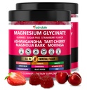 Adndale Magnesium Glycinate 400 mg Gummies with Ashwagandha, Magnesium Malate & Taurate, Tart Cherry, Magnolia Bark, Lemon Balm, Passionflower, Chamomile, L-Theanine, Zinc, Vitamin K2 & D3. 180CT