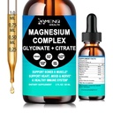 Magnesium Complex Supplement, Triple Calm Magnesium Glycinate & Citrate 400mg Drops, Fast Absorption Liquid Magnesium Plus Ashwagandha & L-Theanine for Relaxation Sleep Muscle & Nerve Health丨 Non-GMO