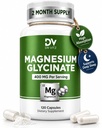Magnesium Glycinate 400mg Per Serving (200mg Per Capsule) - 120 Vegan Capsules, 2 Month Supply | High Absorption Chelated Magnesium for Sleep, Stress, Muscle & Nerve Support