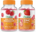 Levensvatbare Calcium Magnesium + Zink 50mg, Gummies Bundle - Grote Proeverij, Vitamine Supplement, Glutenvrij, GGO Vrij, Kauwbaar