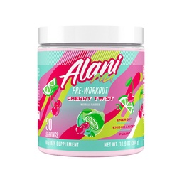 Alani Nu Pre Workout Powder Cherry Twist, Amino Energy Boost, Endurance Supplement, Sugar Free, 200mg Cafeïne, L-Theanine, Beta-Alanine, L-Citrulline, 30 porties