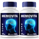 Memovita Capsules, Official Memovita Supplement for Brain Health & Memory Support - Maximum Strength, Advanced Nootropic Pills, All Natural Memovita Support Reviews (2 Pack)