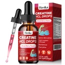 Creatine HCL Liquid Drops for Men & Women, Createine Hydrodide with L-Carnitine, L-Glutamine, BCAA, Vitamine B12 & B6 for Muscle Growth & Recovery-Vegan, Mixed Berry Flavor Flavor, 2 Fl Oz