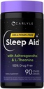 Carlyle Sleep Aid Supplement | 90 Caplets | Melatonin Free | with Ashwagandha & L-Theanine | Vegan, Non-GMO, Gluten Free