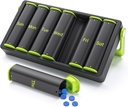 Weekly pil Organizer 2 keer per dag, KOV IOO Large Travel pil Box 7 Dag, Am Pm Tweemaal daags pil geval met roterende handvat, pil houder container voor vitamine, geneeskunde, supplement, visolie, groen
