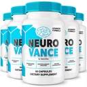 (5 Pack) Neuro Vance Capsules – Natural Brain & Memory Support | Premium Supplement for Focus, Concentration & Performance | Easy-to-Take NeuroVance Pills, Non-Habit Forming, Official (300 Capsules)