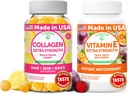 Lunakai Collageen and Vitamin E Gummies Bundle - Non-GMO Anti Aging Supplements for Men & Women - Natural Gummy with Vitamin C & 250 mg Natural VIT E
