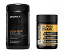 ONNIT Cognitive Performance Bundle: Alpha Brain Nootropic Capsules (30 Count) + Alpha Brain Black Label Capsules (80 Count), IGEN Non-GMO Tested Focus, Mental Clarity & Concentration, Pack of 2