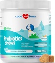 Probiotica voor honden Digestieve gezondheid - ondersteuning Gut Health, diarree, gas, & seizoenallergieën - met honing, pompoen en prebiotica voor spijsverteringsondersteuning, slechte hond adem en constipatie