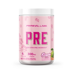 Primeval Labs PRE High-Stim Pre Workout | Energy, Focus & Performance Formula | 300mg Caffeine | 40 Servings | Guayaba | Authentic Latino-Inspired Flavor to Fuel Your Journey