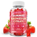 Magnesium Citrate Gummies 600mg for Women Men, High Absorption Magnesium Supplement Gummies for Calm, Relaxation, Muscle Health, Vegan, Strawberry Flavor, 60 Count