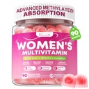 90 Count Womens Multivitamin Gummy, Methylated Multivitamin for Women with Iron, Biotin, Vitamins A, C, E, D3, K2 and B Complex for Beauty, Immune, Hair & Skin, Vegan, Sugar Free, Mixed Berry Flavor