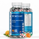 Multivitamin Gummies – 60 Vegan Berry Gummies with Vitamins A, C, D, E, B12, Biotin, Zinc, Iodine – Gelatin-Free, Gluten-Free, Non-GMO – No Artificial Colors or Flavors | Individually Wrapped