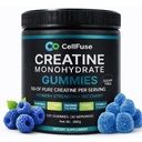 Creatine Monohydrate Gummies, 5000 mg per Serving, Sugar Free, Blue Raspberry Flavor, GMP Compliant. Muscle & Strength Recovery Supplement, 120 Gummies (30servings), 3rd Party Tested.