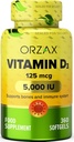 ORZAX Vitamine D3 5000 ie (125 mcg) 