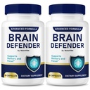 (2 Pack) Brain Defender - Brain and Memory Support Supplement, BrainDefender Pills for Focus & Lasting Performance, All-Natural Ingredients, Easy-to-Swallow, Pro Reviews (120 Capsules)