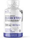 Nature's Fusions Nutri Liposomal Quercetine Phytosome with Piperine - Gepatenteerd 20x Meer Biobeschikbaarheid dan Quercetine Supplementen - Ondersteunt Immune/Cardiovasculaire Gezondheid - 60 Quercetine 500mg Capsules
