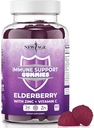 NIEUWE AGE Immuunsysteem ondersteuning Gummies - Sambucus Zwarte Vlierbessen Gummies met vitamine C en zink (immune ondersteuning 60 Gummies)